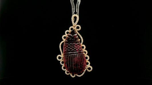 13.27 Ct Fancy Tourmaline 14K Gold Pendant