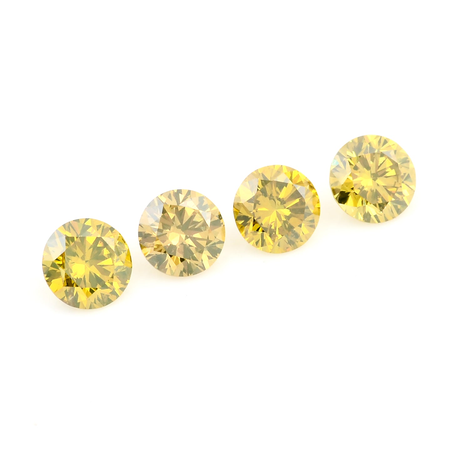 0.66 Yellow Diamond Round Loose Gemstone