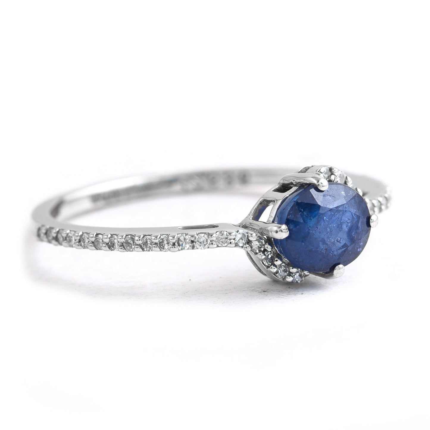 2.22 Ct Oval Mixed Cut Natural Sapphire 950 Platinum Ring