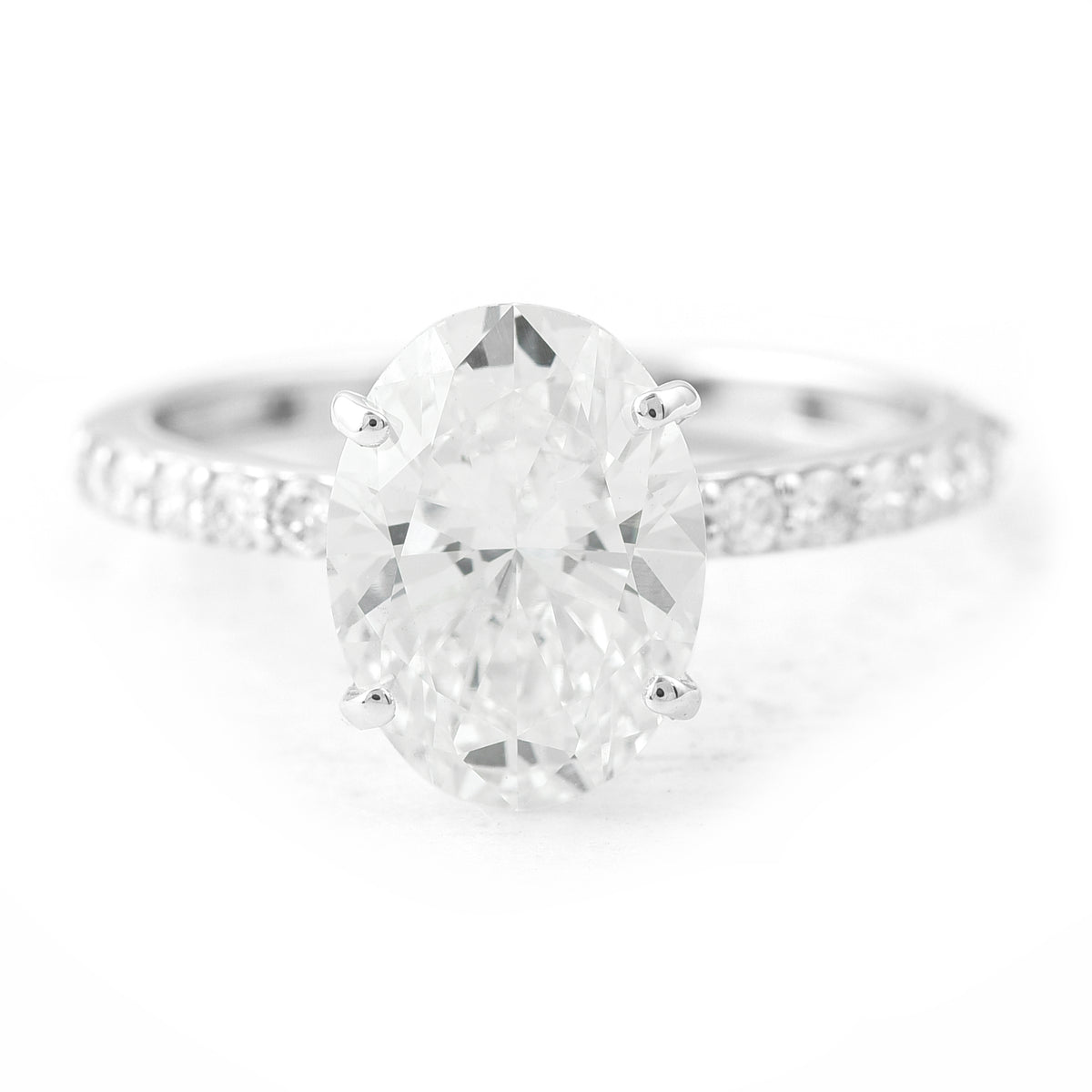 3.07 Carats Lab Grown Diamond 14K Gold Ring