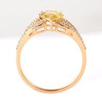 1.81 Ct Pear Mixed Cut Natural Tourmaline 14K Gold Ring
