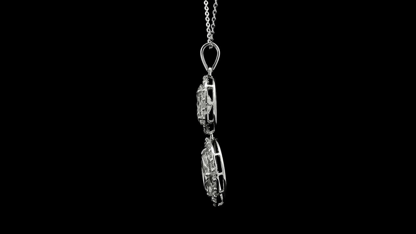 2.96 Carats Lab Grown Diamond 14K Gold Pendant