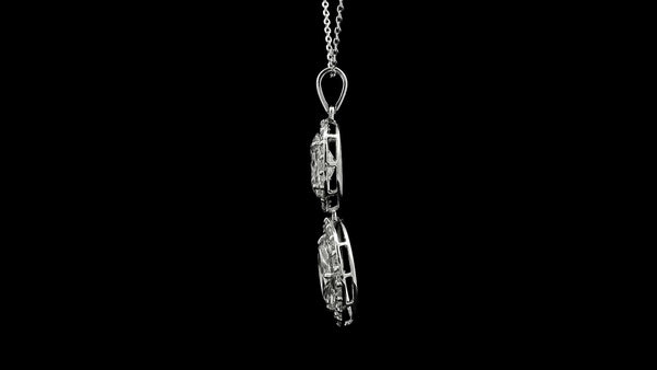 2.96 Carats Lab Grown Diamond 14K Gold Pendant