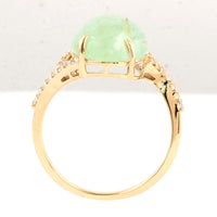 6.35 Ct Oval Emerald 14K Gold Ring