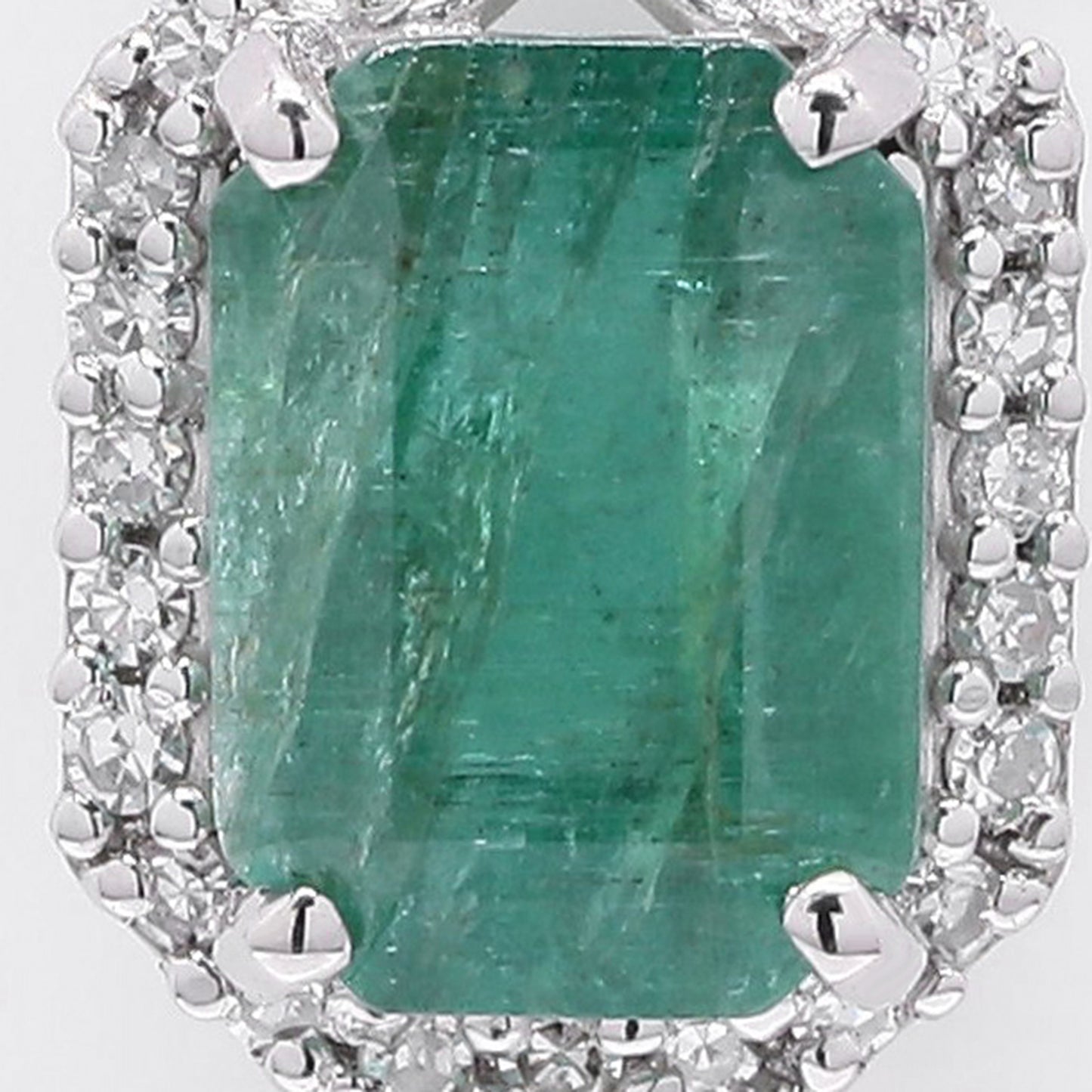 1.15 Ct Octagon Step Cut Natural Emerald 950 Platinum Pendant