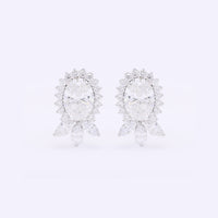 4.00 Carats Lab Grown Diamond 14K Gold Earrings