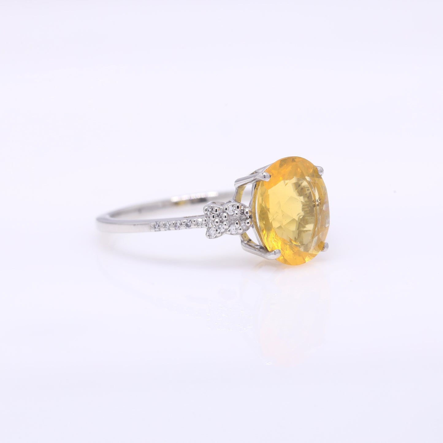 1.78 Ct Oval Mixed Cut Natural Fire Opal 950 Platinum Ring