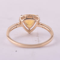 0.77 Ct Trillion Br.Fire Opal 9K Gold Ring