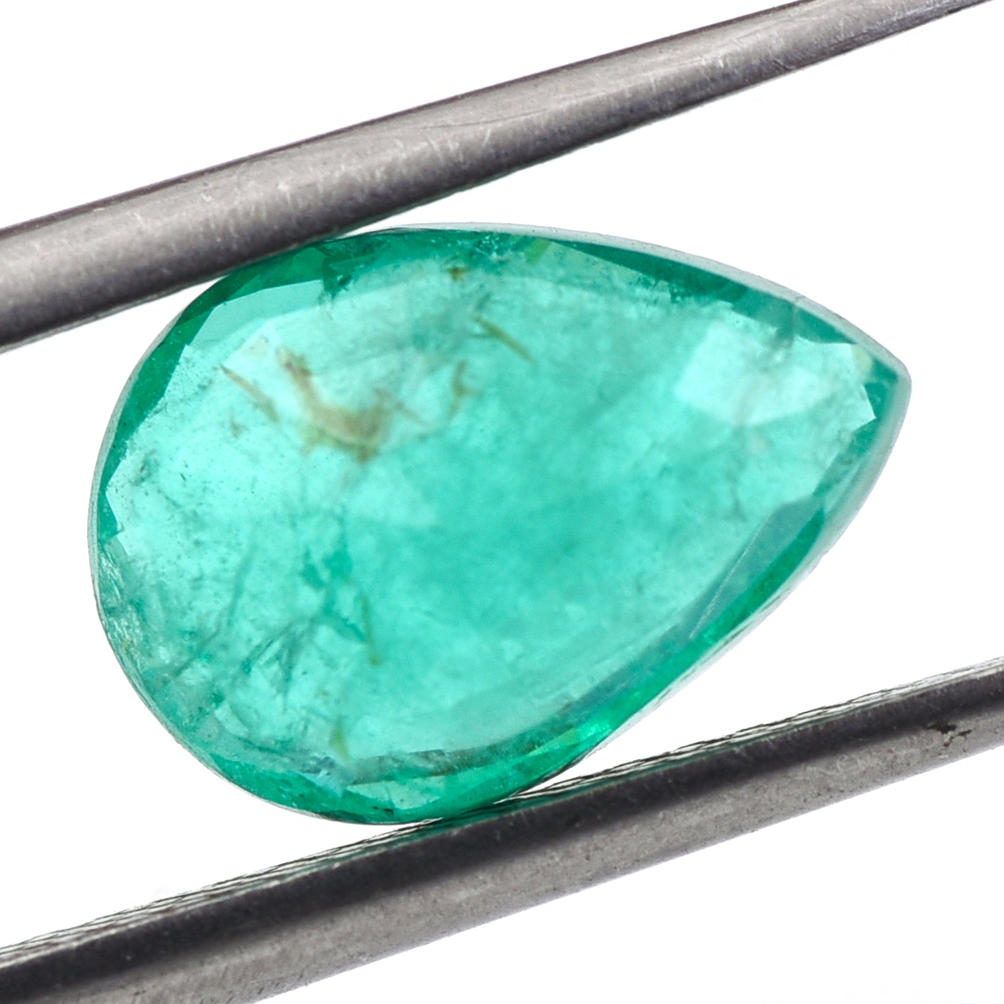 2.54 Natural Beryl Emerald Pear Mixed Cut Gemstone