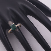 1.72 Ct Octagon Step Cut Natural Emerald 14K Gold Ring