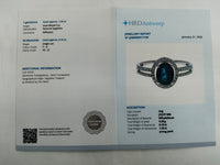 1.47 Ct Oval Mixed Cut Natural Sapphire 950 Platinum Ring