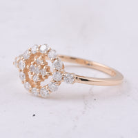 0.60 Ct Round Natural Diamond 14K Gold Ring