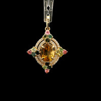 1.88 Ct Oval Tourmaline 14K Gold Pendant