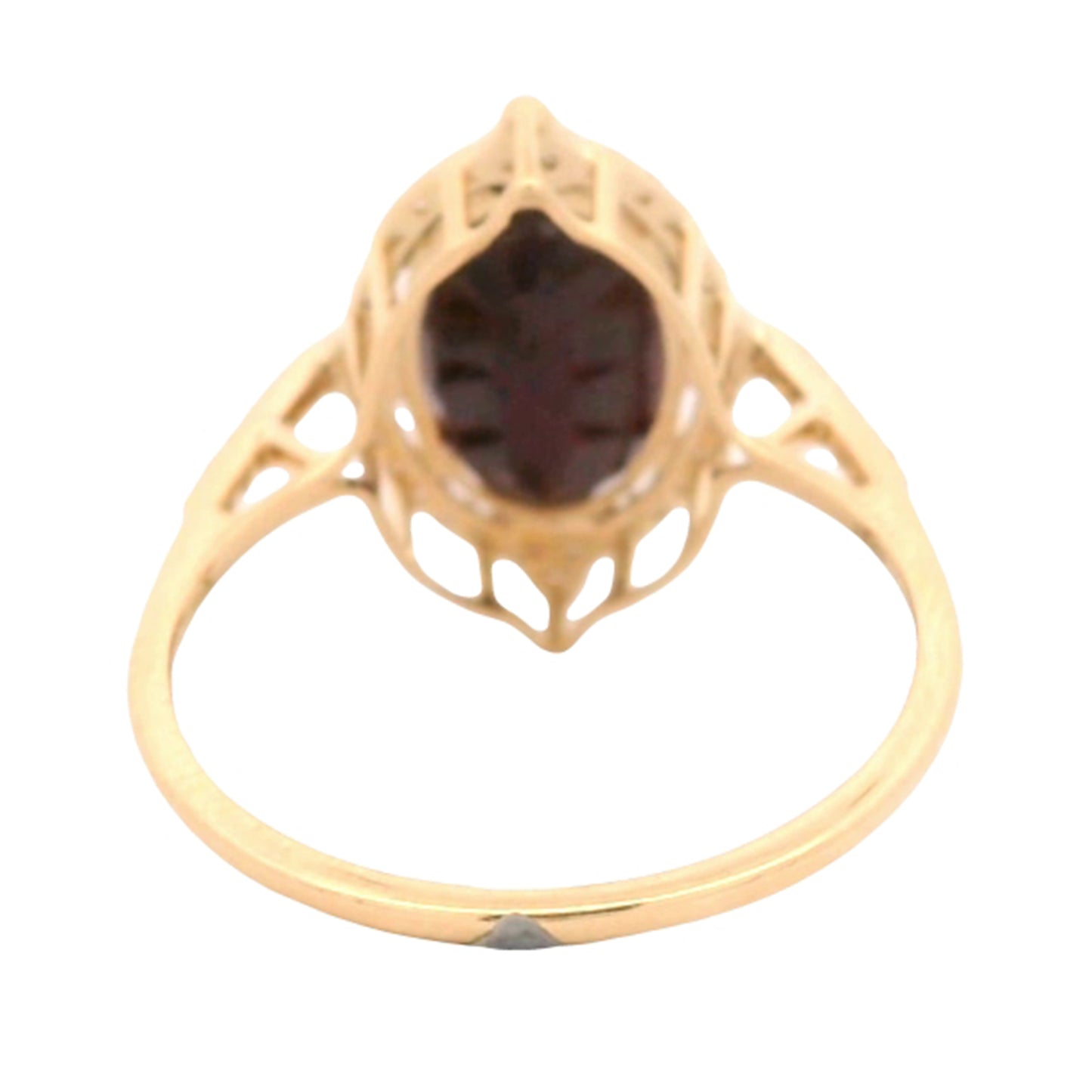 3.84 Ct Oval Mixed Cut Natural Corundum Ruby 14K Gold Ring