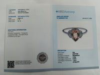 1.33 Ct Pear Mixed Cut Natural Tourmaline 950 Platinum Ring
