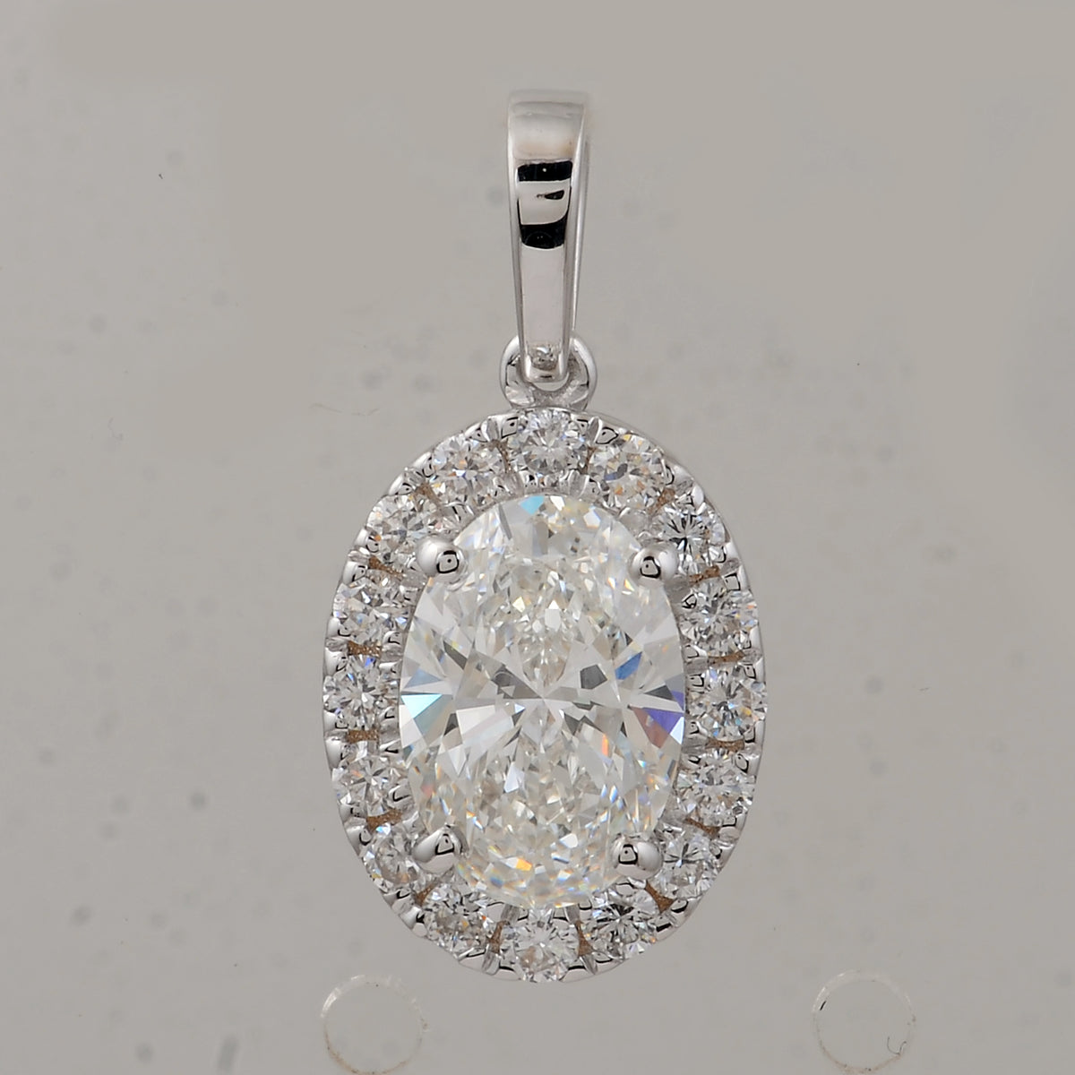 2.14 Carats Lab Grown Diamond 14K Gold Pendant