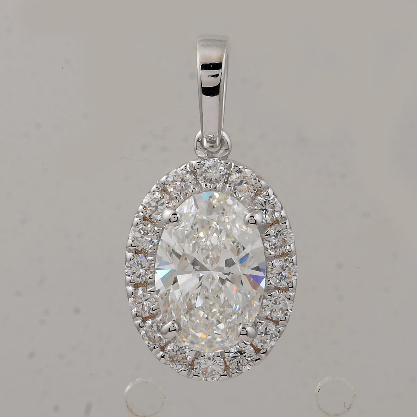 2.14 Carats Lab Grown Diamond 14K Gold Pendant