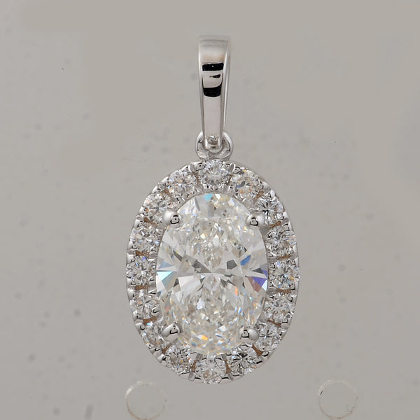 2.14 Carats Lab Grown Diamond 14K Gold Pendant