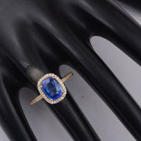 2.00 Ct Cushion Sapphire 9K Gold Ring