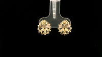2.18 Ct Oval Tanzanite 14K Gold Earrings