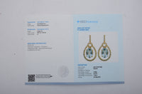 2.21 Ct Oval Mixed Cut Natural Aquamarine 14K Gold Earrings