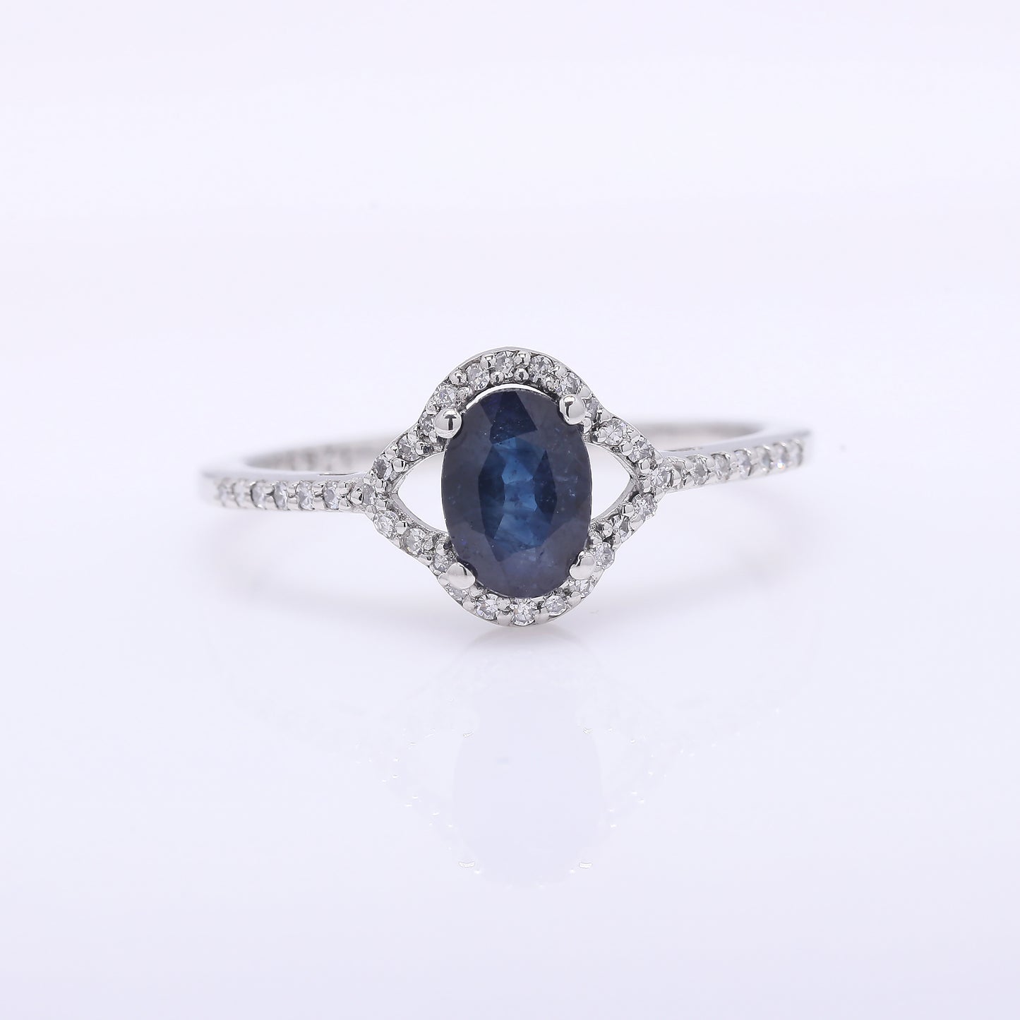 1.16 Ct Oval Mixed Cut Natural Sapphire 950 Platinum Ring