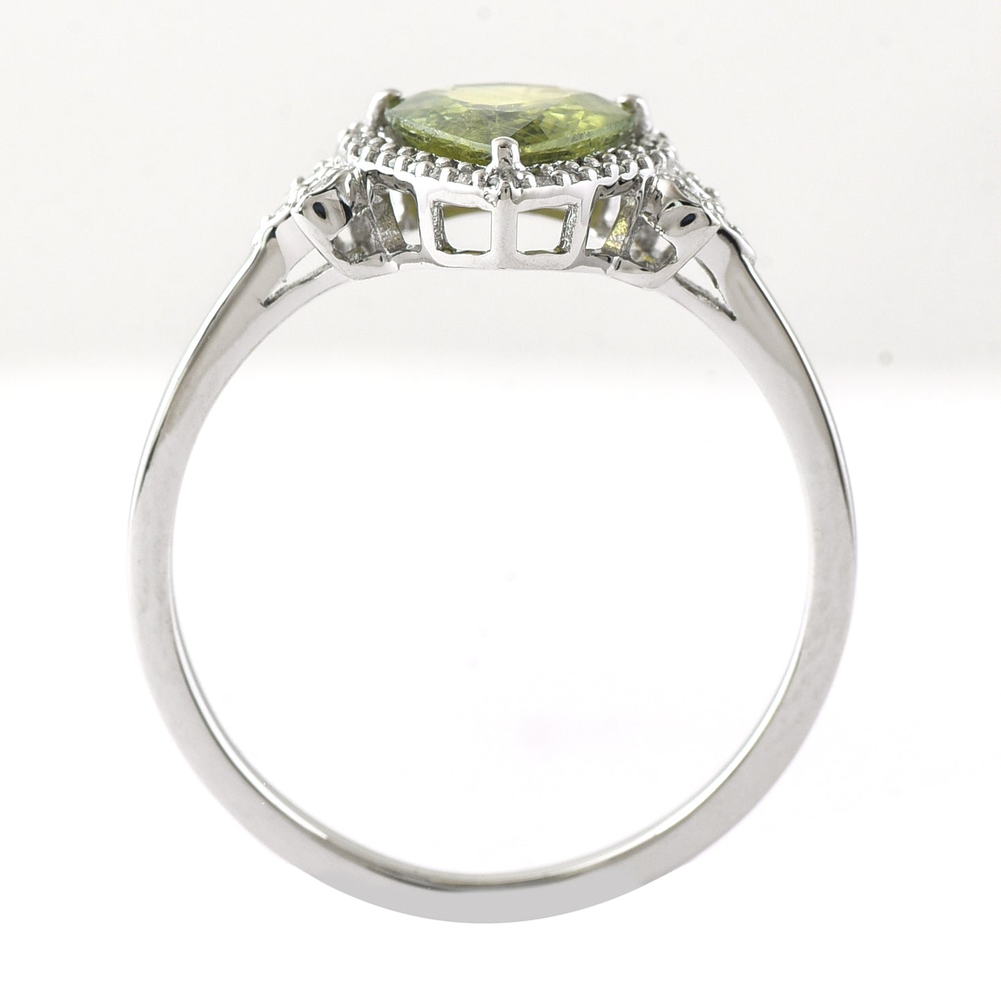 1.68 Ct Pear Mixed Cut Natural Green Sapphire 950 Platinum Ring