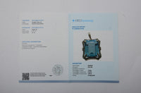 5.65 Ct Octagon Step Cut Natural Aquamarine 14K Gold Pendant