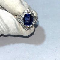 4.47 ct Natural Sapphire 950 Platinum ring