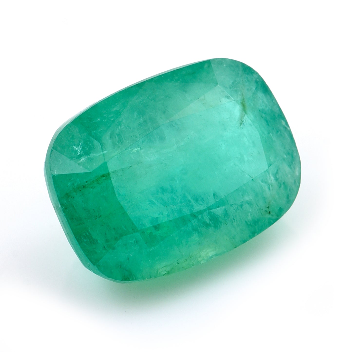 6.37 Natural Beryl Emerald Rectangular Cushion Mixed Cut Gemstone