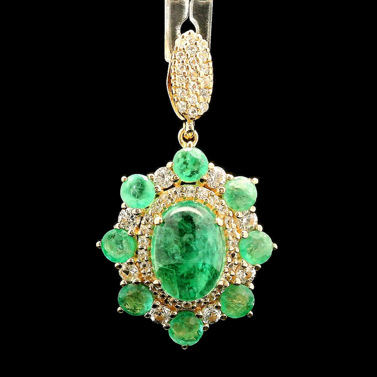 2.51 Ct Oval Emerald 14K Gold Pendant