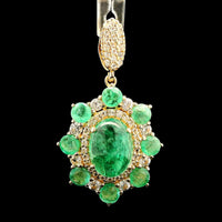 2.51 Ct Oval Emerald 14K Gold Pendant