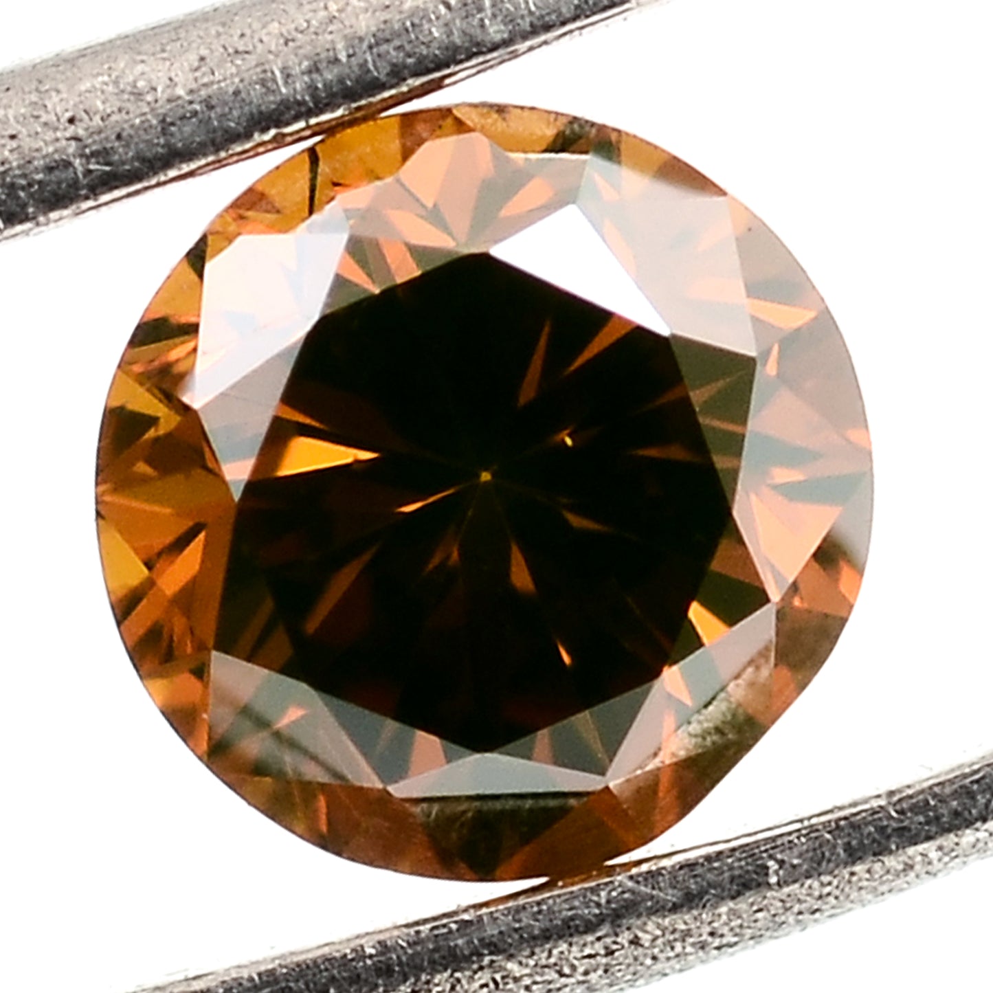 0.51 Red Diamond Round Loose Gemstone