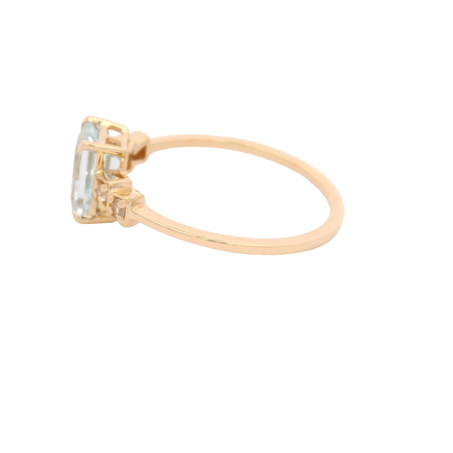 1.19 Ct Octagon Aquamarine 14K Gold Ring