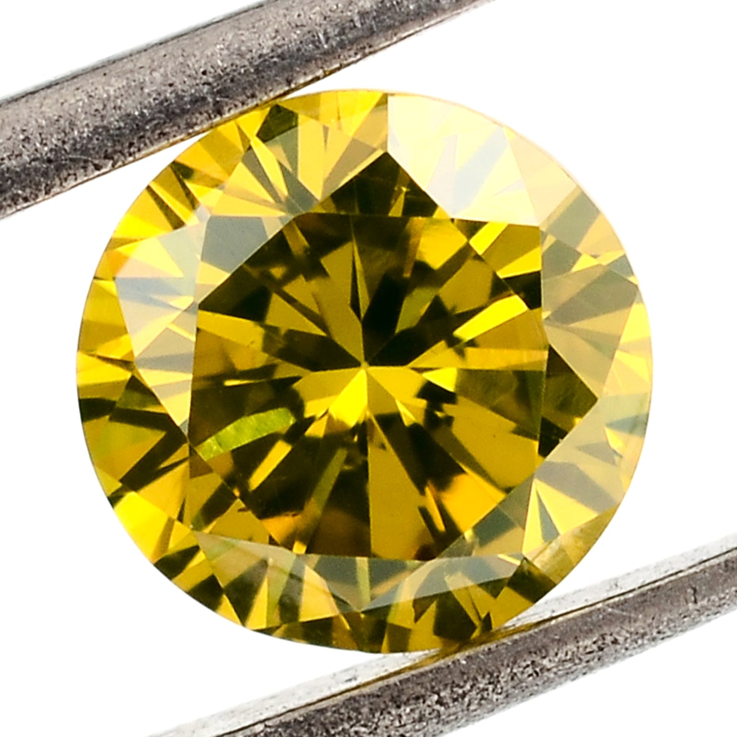 0.74 Yellow Diamond Round Loose Gemstone