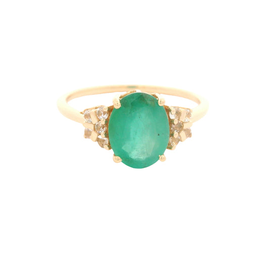 1.75 Ct Oval Emerald 14K Gold Ring