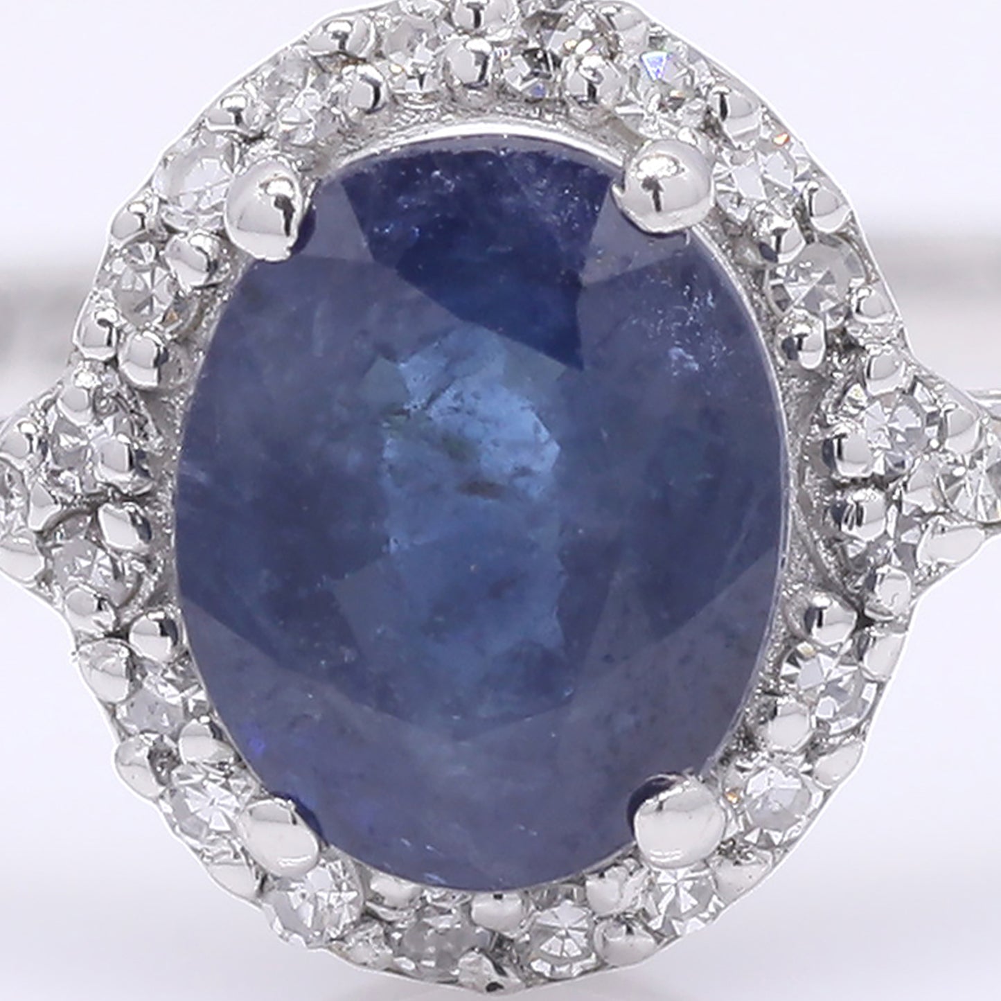 1.25 Ct Oval Mixed Cut Natural Sapphire 950 Platinum Ring