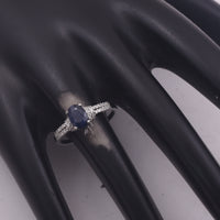 1.24 Ct Oval Mixed Cut Natural Sapphire 950 Platinum Ring