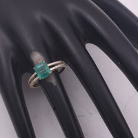 1.92 Ct Octagon Step Cut Natural Emerald 14K Gold Ring