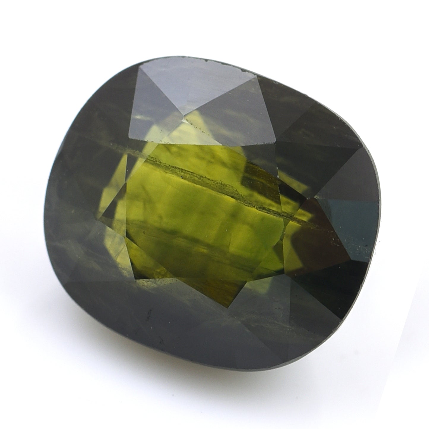9.43 Natural Corundum Green Sapphire Rectangular Cushion Mixed Cut Gemstone