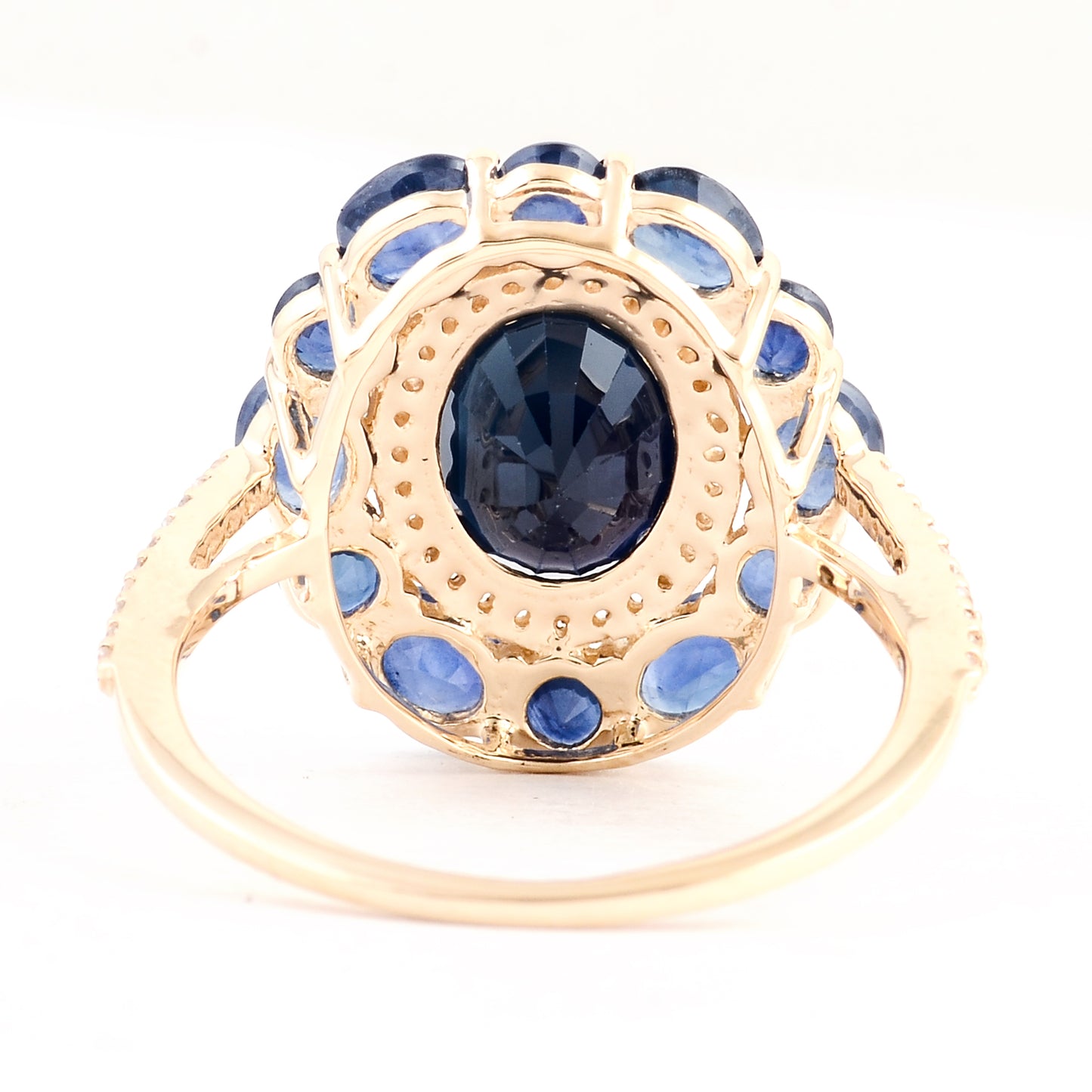 5.18 Ct Oval Sapphire 14K Gold Ring