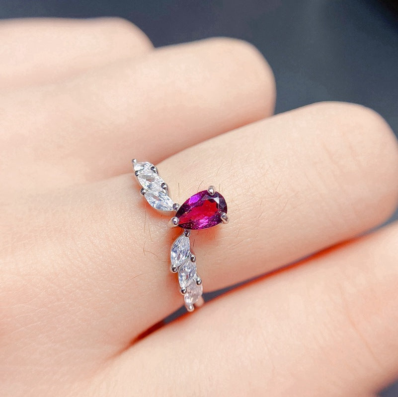 Garnet 925 Sterling Silver Ring