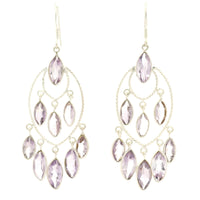 25.25 Ct Amethyst 925 Sterling Silver Earrings