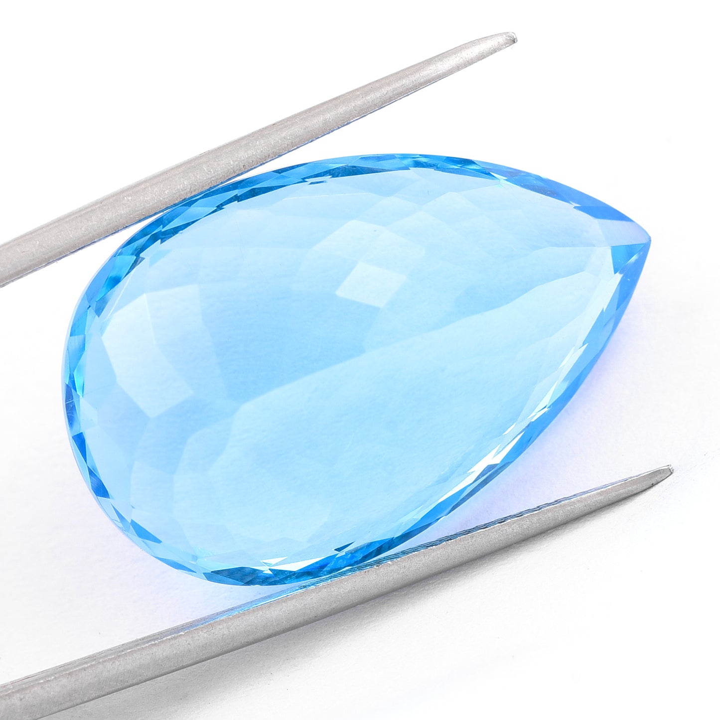 39.59 Natural Blue Topaz Pear Mixed Cut Gemstone