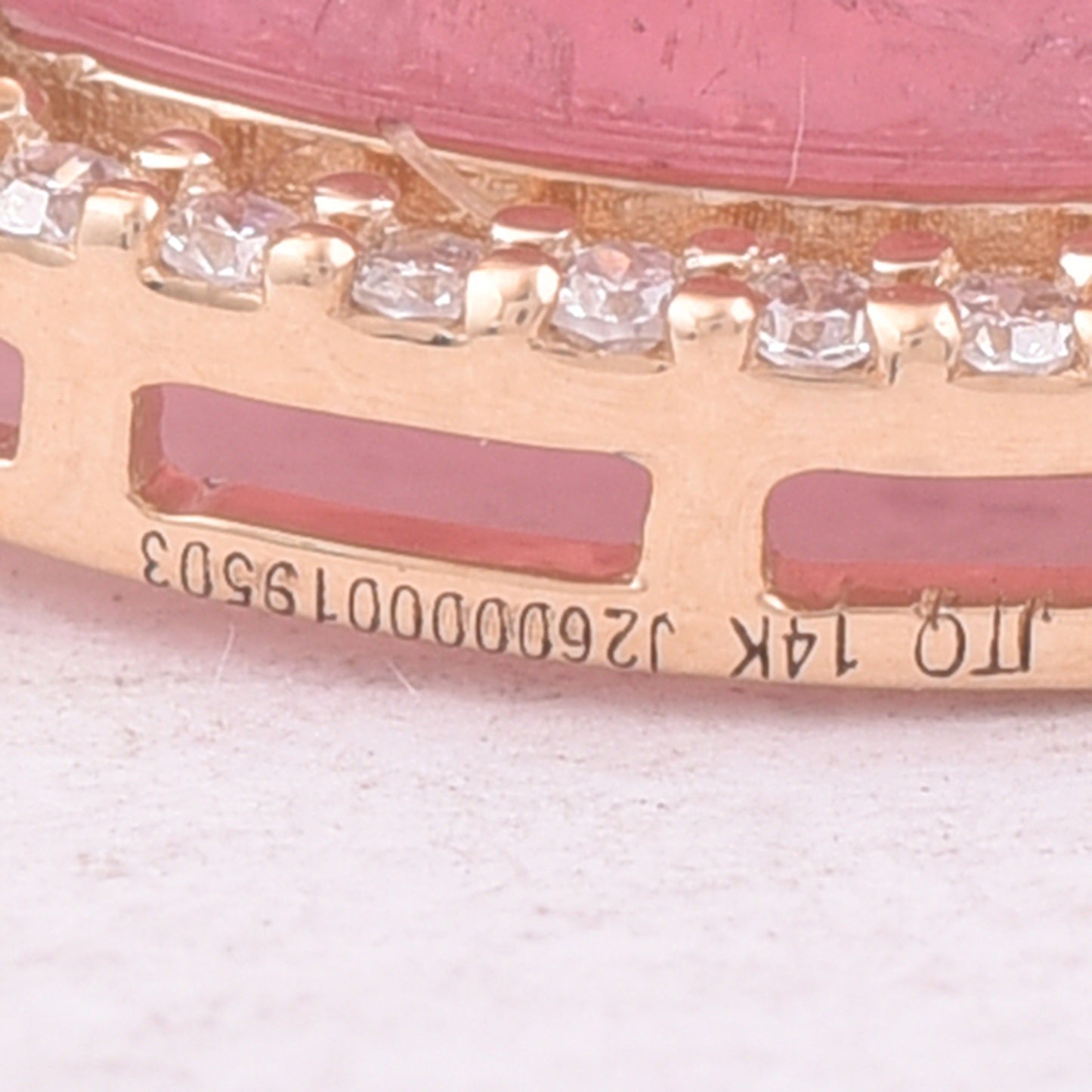 6.66 Ct Oval Cabochon Cut Natural Pink Tourmaline 14K Gold Pendant