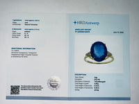 6.55 Ct Oval Natural Tanzanite 14K Gold Ring