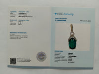2.23 Ct Oval Mixed Cut Natural Emerald 14K Gold Pendant