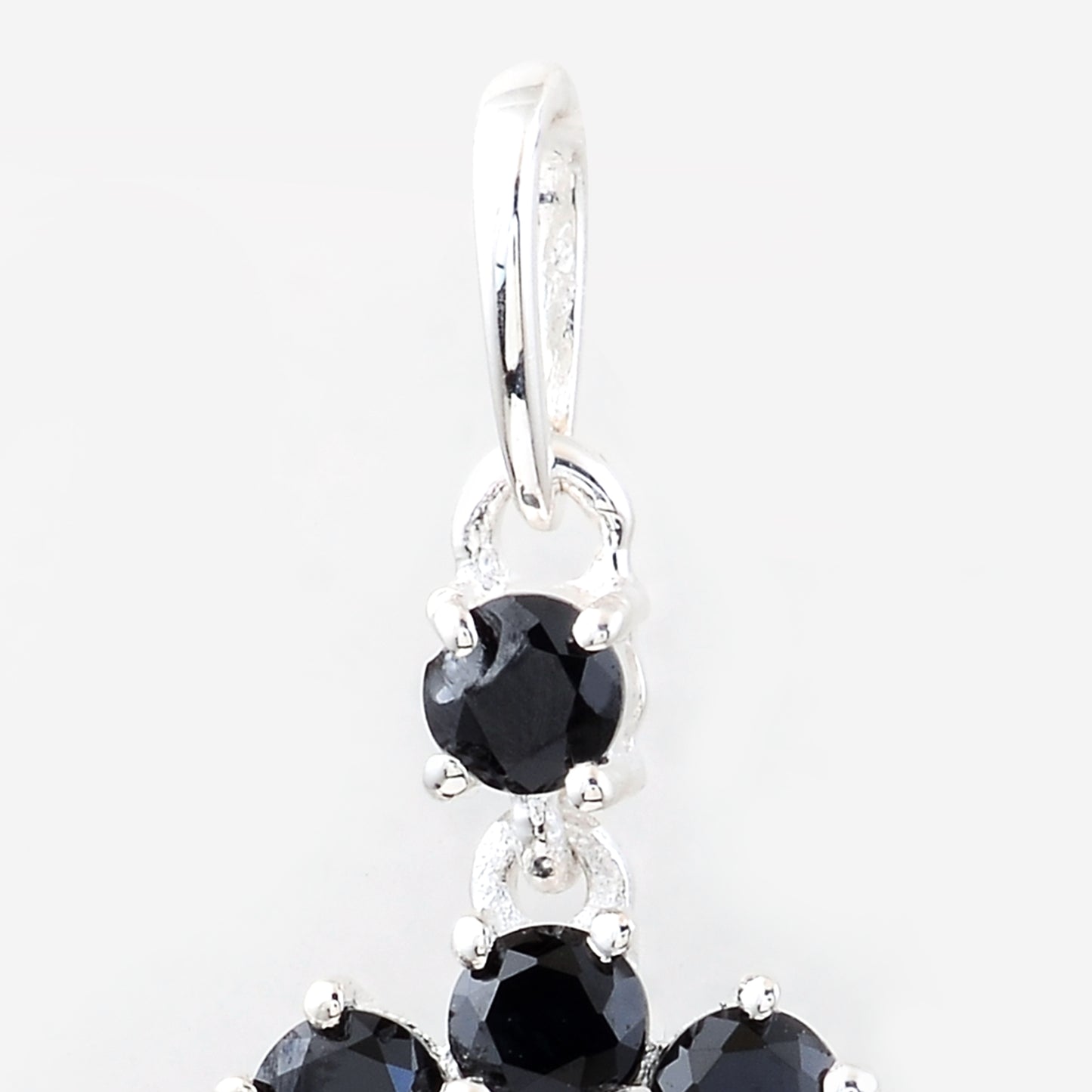 1.22 Ct Round Peridot, Black Spinal, 925 Sterling Silver Pendant