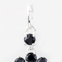 1.22 Ct Round Peridot, Black Spinal, 925 Sterling Silver Pendant
