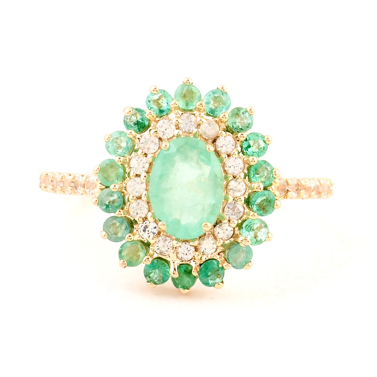 2.83 Ct Oval Emerald 14K Gold Ring